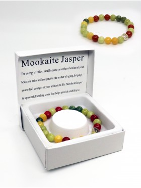 Mookaite Jasper Blessing Bead Bracelets with Gift Box.